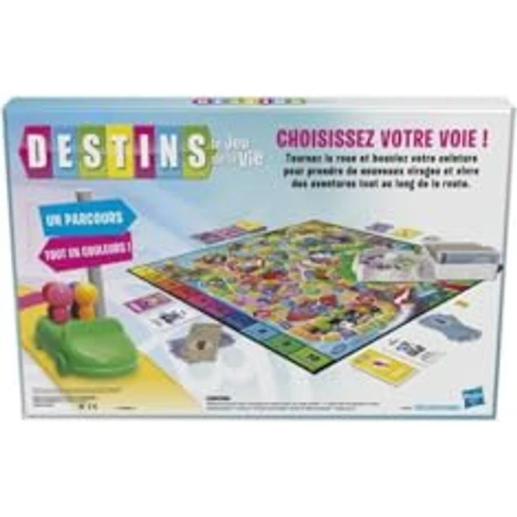 Hasbro Gaming Fr Destins le Jeu de la Vie, Gesellschaftsspiel für 2-4 Spieler, Französische Version mit bunten Spielsteinen – Bild 3