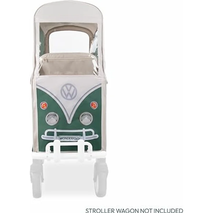 Wonderfold Wetterschutz VW2 KinderVan, Weather Cover mit Volkswagen-Design, rundum wasserfest, UV-Schutz UPF50, smarte Fenster – Bild 2