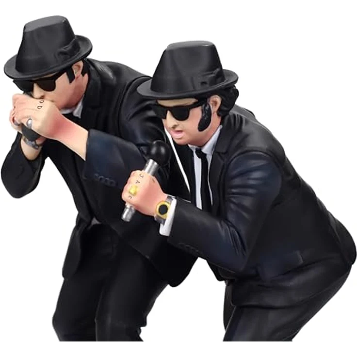 SD TOYS The Blues Brothers Figurenset Elwood & Jake Blues 2 Figuren aus Kunststoff, 16 cm groß, Szene aus dem Palace Hotel, beleuchtet von Scheinwerfern. – Bild 5