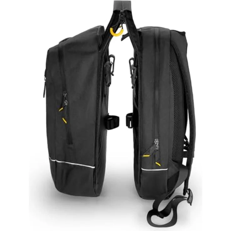 Wozinsky WBB30BK Velotasche, 30 l Gepäckträgertasche mit integriertem Regenschutz, 2-in-1 Design, strapazierfähiges Polyester – Bild 3