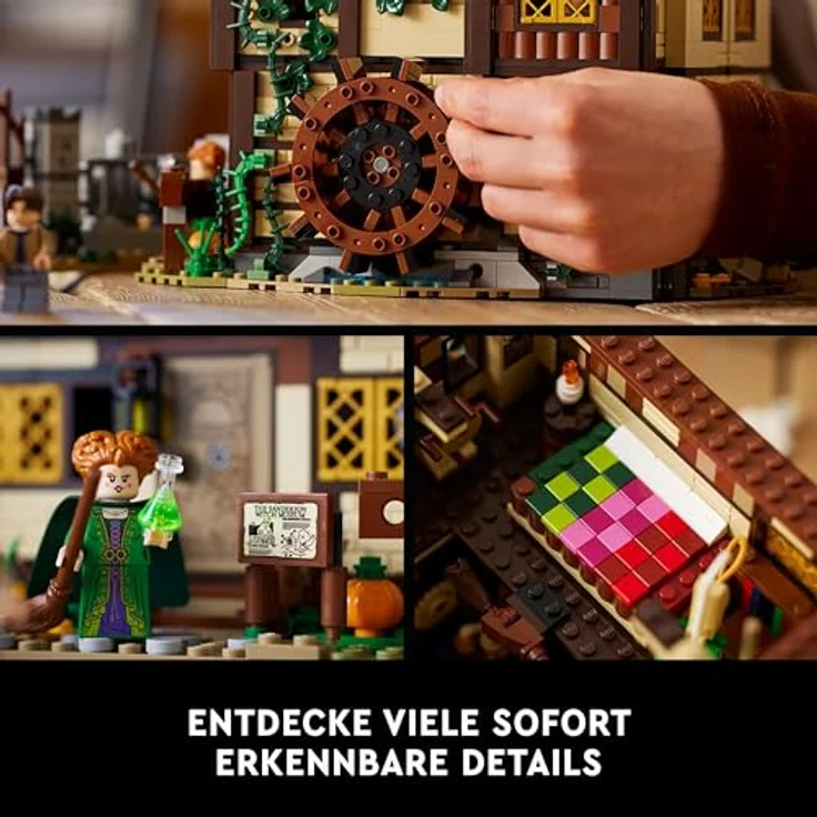 LEGO Ideas Hocus Pocus: Das Hexenhaus der Sanderson-Schwestern Set, Bausatz zum Sammeln für Erwachsene, 6 Minifiguren und Zubehör, Halloween-Deko, über 27 cm groß - Preisvergleich – Bild 4