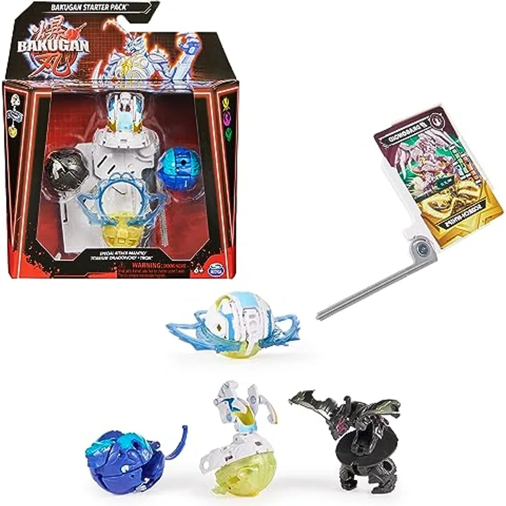 Bakugan 3.0 Starter Pack mit 3 Bällen, individuell zusammenstellbare Actionfiguren mit Charakterkarte zum Sammeln, unterschiedliche Varianten, für Kinder ab 6 Jahren