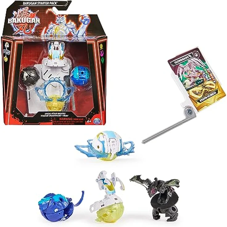 Bakugan 3.0 Starter Pack mit 3 Bällen, individuell zusammenstellbare Actionfiguren mit Charakterkarte zum Sammeln, unterschiedliche Varianten, für Kinder ab 6 Jahren – Bild 1