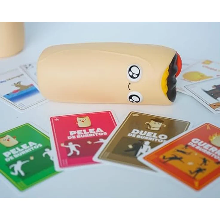 Exploding Kittens THROW THROW BURRITO, Gesellschaftsspiel in spanischer Sprache mit Bettüberwurf Burrito – Bild 2