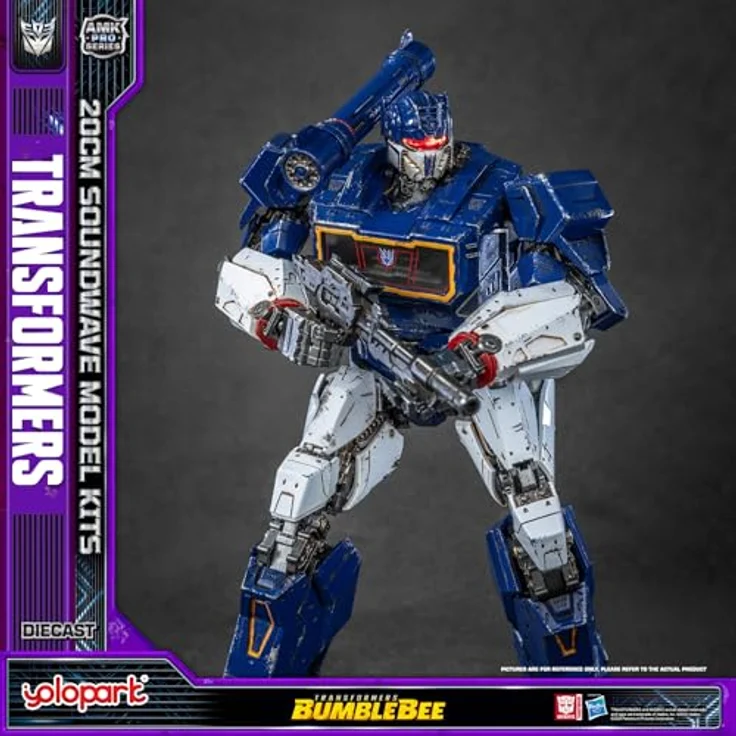 YOLOPARK Transformers: AMK PRO Soundwave & Ravage Actionfigur, 20 cm, inklusive LED-Beleuchtung und umfangreichen Waffen & Zubehör – Bild 5