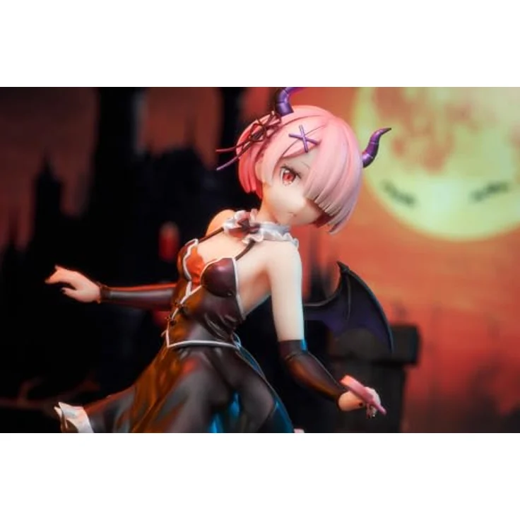 Kadokawa Re:ZERO -Starting Life in Another World- PVC Statue 1/7 Ram: Phantom Night Wizard Ver. 26 cm, detailreiche Sammelfigur in klassischer Fenster-Box – Bild 2
