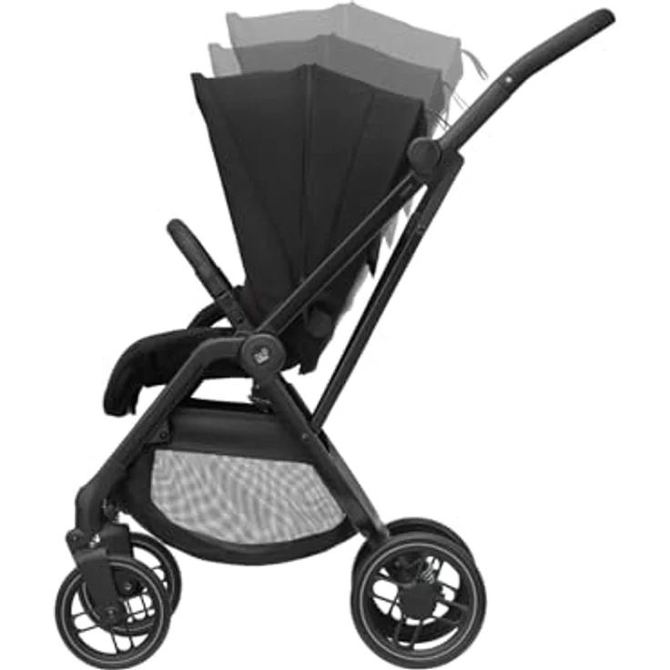Maxi-Cosi Leona² Kinderwagen, federleichter und superkompakter Buggy, umdrehbarer Sitz, einhändig zusammenklappbar, 3 Liegepositionen, Twillic Black – Bild 4
