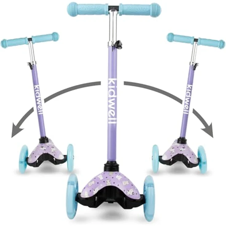 COIL Dreiradscooter, Kinderroller, Tretroller, Dreirad-Balance-Roller, Cityroller, ABEC-7-Lager, 3-stufige Lenkradverstellung, LED-Räder, Kitty – Bild 8