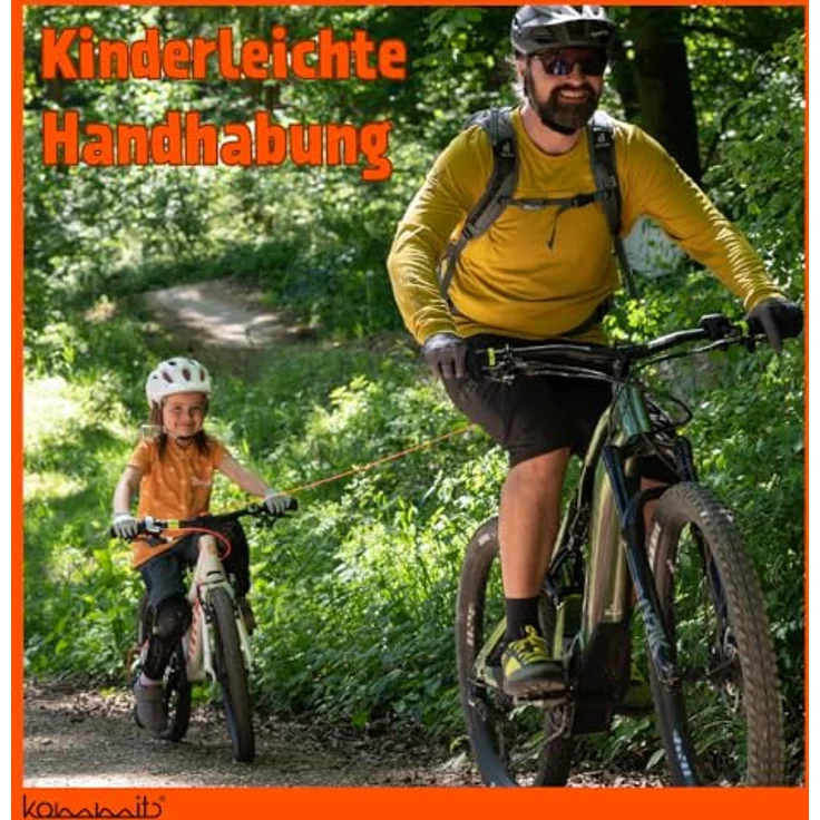 Kommit Zugsystem für Veloanhänger, leichtes und intuitives Fahrradanhänger Zubehör zur Erhöhung der Fahrstrecke mit Kindern – Bild 7
