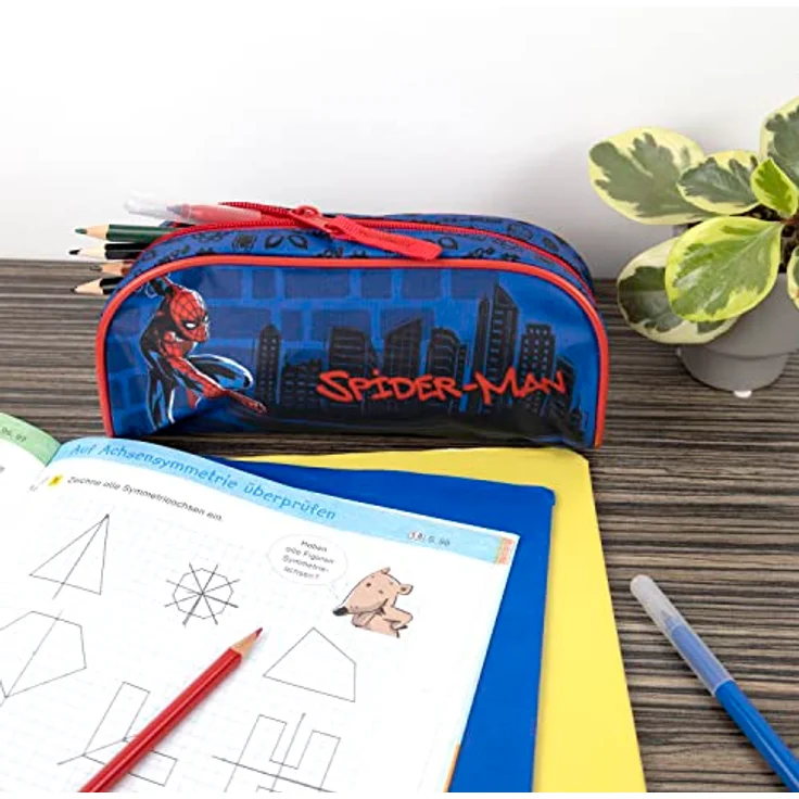 Spiderman Federmäppchen „Mehr als erstaunlich“, Etui mit Bleistifthalter für Schule, 22 cm hoch, 7 cm breit, 9 cm tief – Bild 4