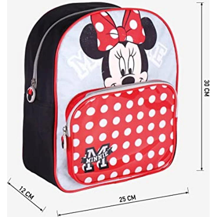 Disney Minnie Mouse Schulranzen – Trendiger Rucksack für Kinder, großzügiger Stauraum und gepolsterte Träger, 30 cm hoch, Polyester – Bild 4