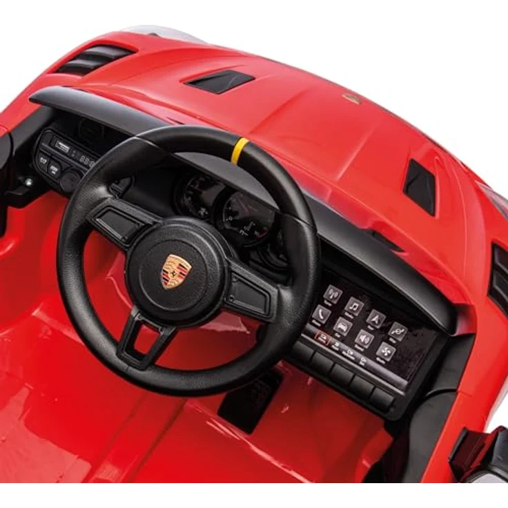 Injusa Porsche Spyder 12V Elektroauto für Kinder ab 3 Jahren, Luxuskinderauto in Rot mit Licht & Sound – Bild 8