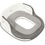 hauck Toilet Baby Seat, Grau - Universeller Toilettensitz für Kinder ab 18 Monaten mit Rückenlehne und Haltegriffen, einfach abwischbar und sicher zu befestigen