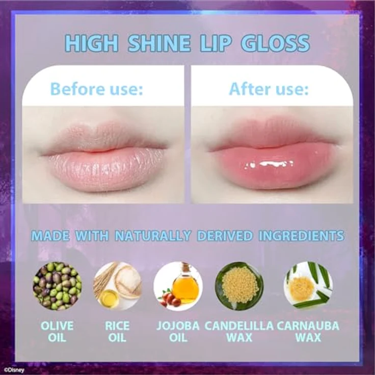 Townley Girl Disney Frozen 2 Make-up-Set für Kinder, inkl. Lipgloss, Nagellack und Nagelaufkleber, wasserbasierte und ungiftige Kosmetik für Mädchen ab 3 Jahren – Bild 5