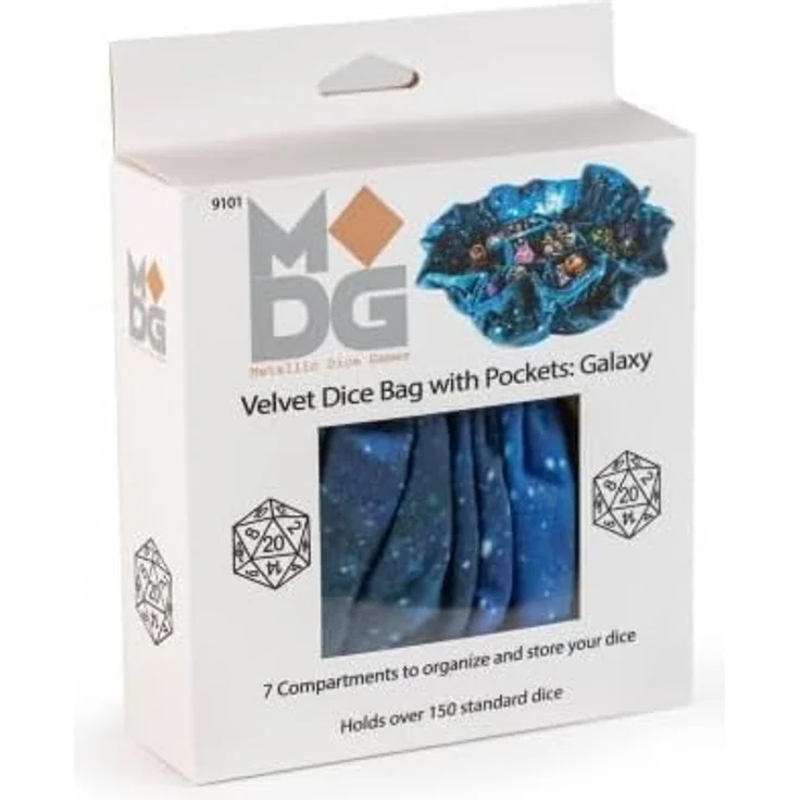 FanRoll Würfelbeutel mit Fächern, Velvet Galaxy, für über 150 Würfel, Größe 25 x 25 x 2 cm – Bild 6