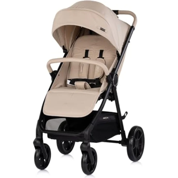 Chipolino Ultera Buggy, klappbarer Kinderwagen mit Federung, 5-Punkt-Sicherheitsgurt, Ablagekorb, braun – Bild 2