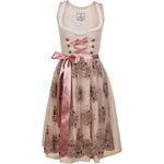 Edelnice Dirndl Cécilia, elegantes Elfendesign in Cream mit feinen Borten und Perlenstickerei