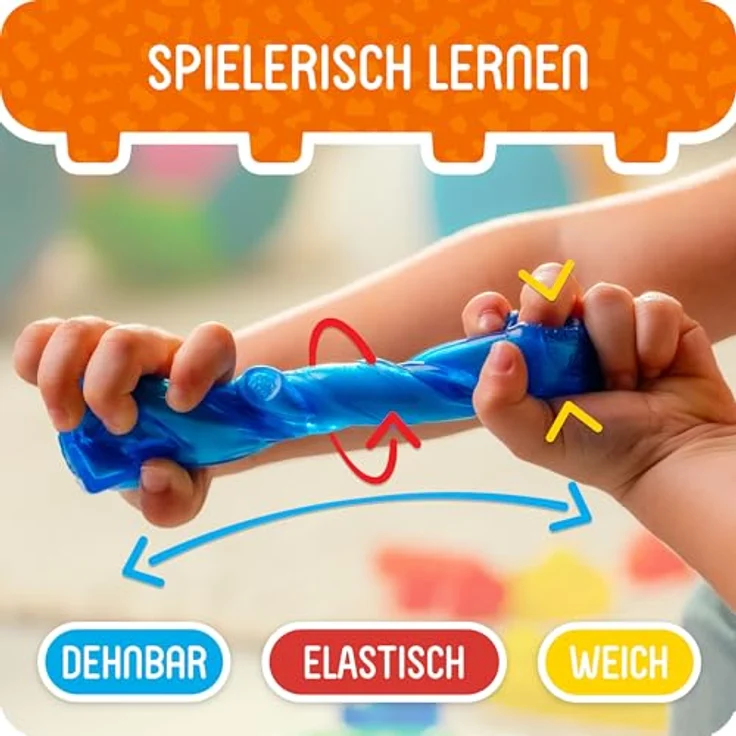 Goliath – Jelly BLOX – Princess Castle Set mit 45 bunten Bausteinen, 2 Prinzessinnen, 1 Ritter und 1 Pferd für kreatives Rollenspiel, sicher und weich für Kinder ab 2 Jahren – Bild 3