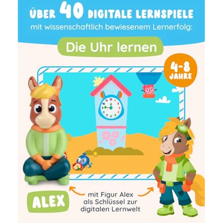 Edurino Lernfigur Edurino Alex - Lernspielzeug zur Uhrzeitenvermittlung für Kinder ab 4 Jahren – Bild 2