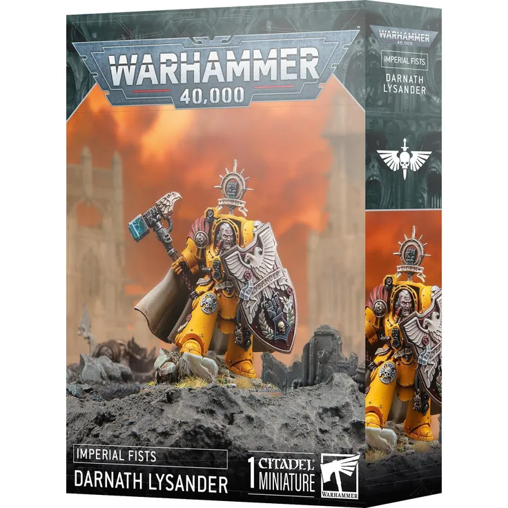 Games Workshop Warhammer 40k - Imperial Fists Darnath Lysander, mehrteilige Plastikfigur mit Terminator-Rüstung und zwei Kopfoptionen, unbemalt