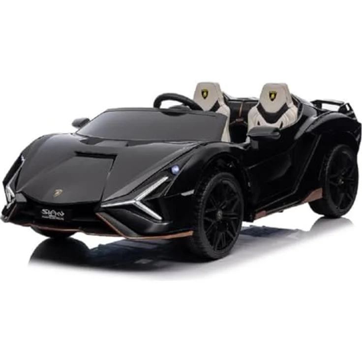 OTTO Elektro-Kinderauto Kinderfahrzeug - Elektro Auto "Lamborghini SIAN 2 Sitzer" - izenziert- 24V Akku, Ledersitz, Allradantrieb, Multimedia-Funktionen, 12 km/h, schwarz - Preisvergleich – Bild 5
