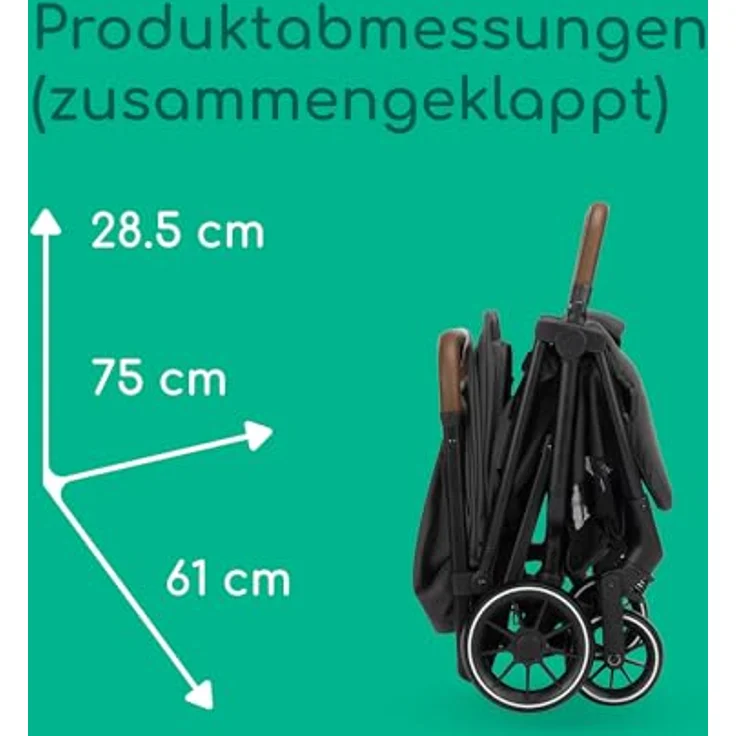 Bebeconfort Mane Duo Geschwisterwagen, 0+ bis 22kg, automatisches Klappsystem, drehbare Sicherheitsbügel, Regenverdeck, Mineral Graphite – Bild 9