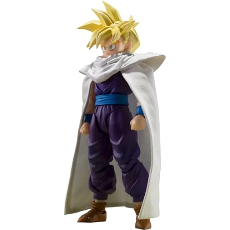 TAMASHII NATIONS Dragon Ball Z Super Saiyan Son Gohan, S.H.Figuarts Actionfigur, 10,9 cm groß, mit 4 Gesichtsausdrücken und 4 Händen, offiziell lizenziert