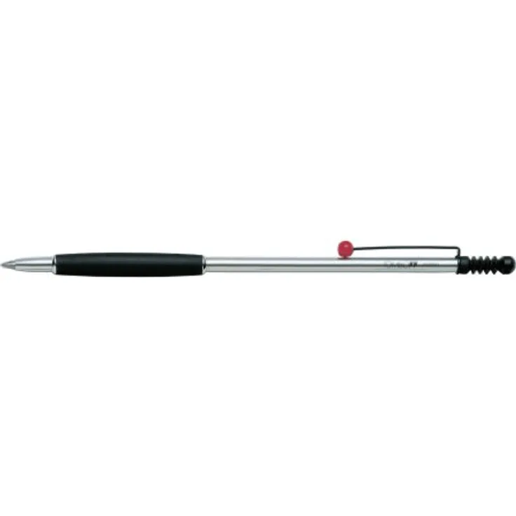 Tombow Kugelschreiber 707 De Lux, elegantes Design in Silber, präzise 0,5 mm Mine, komfortabler Kautschukgriff