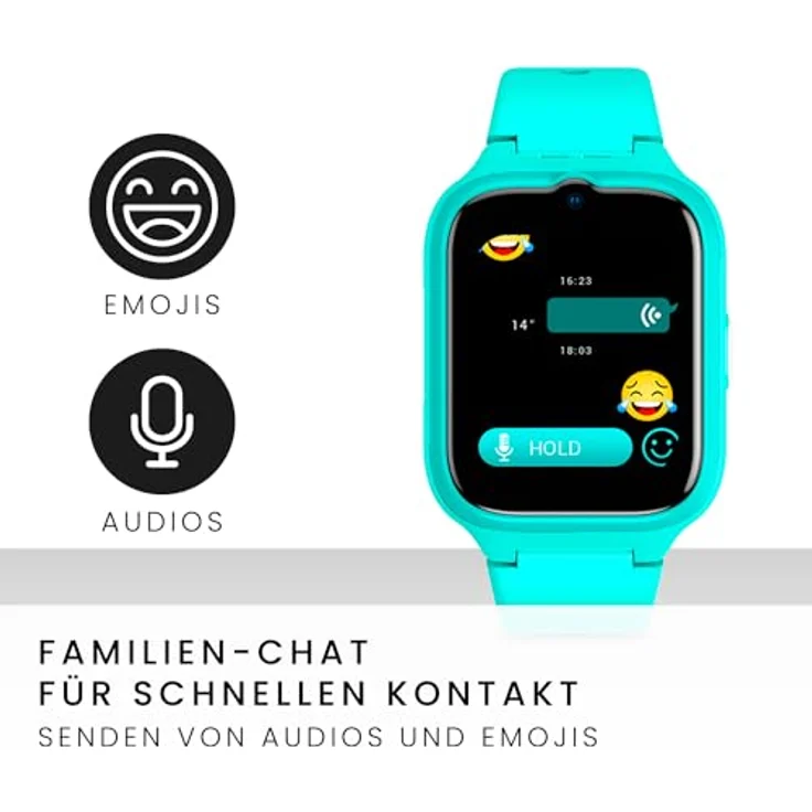 SPC Smartee 4G Kids, Smartwatch für Kinder mit GPS, Videoanrufen, SOS-Taste, IP68, in fröhlichem Grün – Bild 5