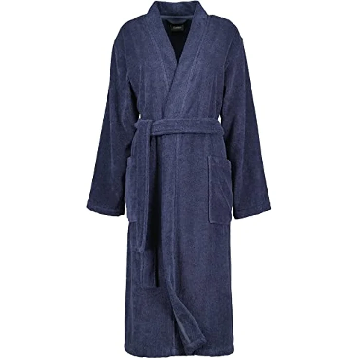 Cawö Damenbademantel Damen Bademantel Kimono Form, Baumwolle, Kimono-Kragen, Gürtel, weiß – Bild 2