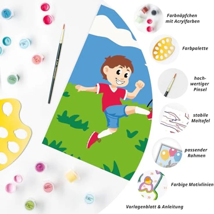 Ravensburger Malen nach Zahlen 23761 - Spaß am Fußball - Kinder ab 7 Jahren – Bild 5