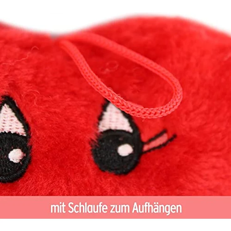 BEMIRO Herz aus Plüsch mit Arme, Beine und Maus - ca. 15 cm, flauschig weich, gesticktes Gesicht, "I love you" Schriftzug - pink – Bild 3