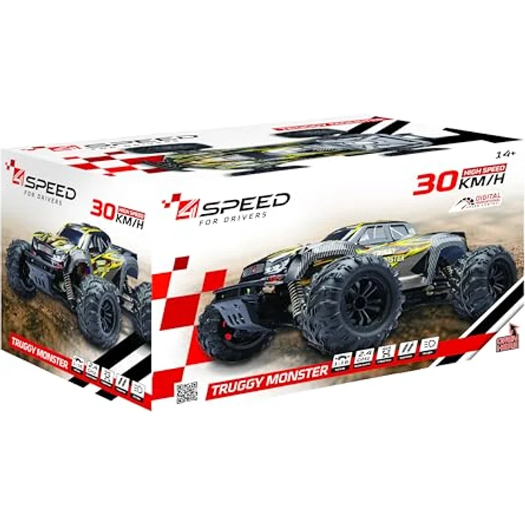 Silverlit 4Speed Truggy Monster 116, ferngesteuertes Fahrzeug mit 30 km/h, robustem ABS-Kunststoff und 25 Minuten Akku-Laufzeit, bunt – Bild 4