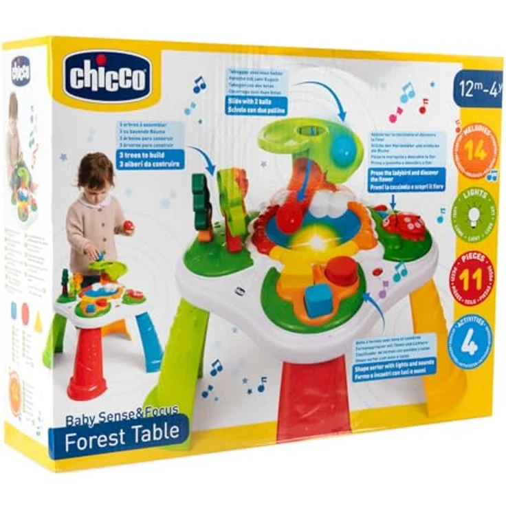 Chicco Waldspieltisch, Lernspielzeug mit 4 Spielbereichen, 2 Modi und interaktiven Funktionen – Bild 7