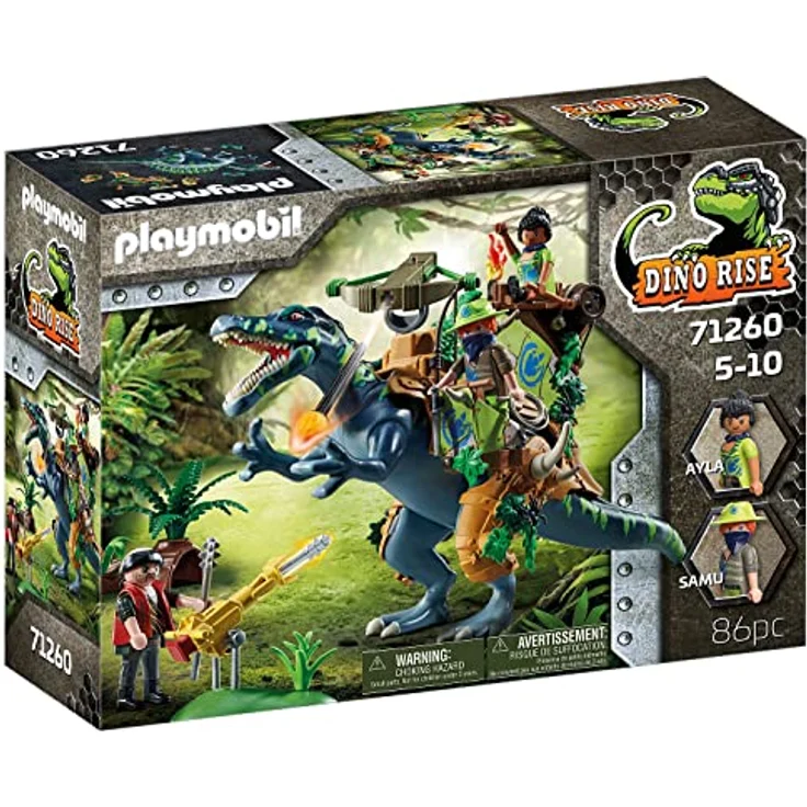 PLAYMOBIL Dino Rise 71260 Spinosaurus, Dinosaurier mit Abnehmbarer Rüstung und großer schwenkbaren Kanone, Spielzeug für Kinder ab 5 Jahren – Bild 2