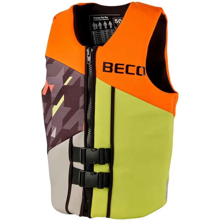 Beco Beermann Schwimmweste Beactive "Seaside NEO", 50 Newton Auftriebskraft, flexible Neopren-Außenhaut, hohe Bewegungsfreiheit, stylisches Design