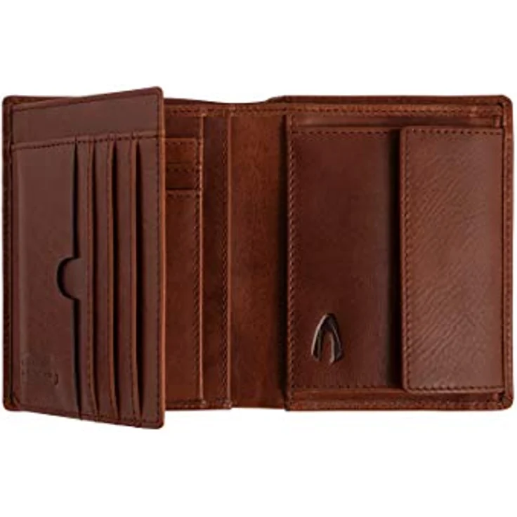 camel active Japan Herren Geldbörse RFID Hochformat Leder Mittelgroß Cognac Braun – Bild 2
