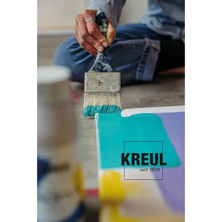KREUL Triton Acrylic Liquid Fränkisch Rot 750 ml, Hochwertige Künstler-Acrylfarbe in Studienqualität, wasserbasierend, tiefmatt und schnell trocknend – Bild 7
