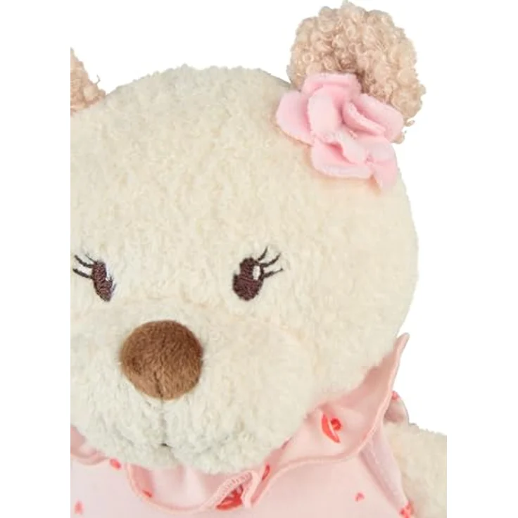 Sterntaler Kuscheltier M BÄR Betty, cremeweißer, weich wattierter Bär mit süßen Details und 3D Blume am Ohr – Bild 5