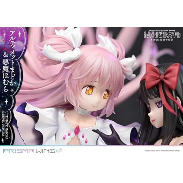 Prime 1 Studio Puella Magi Madoka Magica The Movie Rebellion Prisma Wing PVC Statue 1/7 Ultimate Madoka & Devil Homura, 43 cm, pink und schwarz mit detailreichen Designs und dynamischen Posen – Bild 10