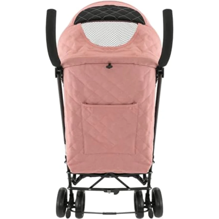 Kikkaboo Kinderwagen Käfer, Stahlrahmen, Korb, abnehmbare Vorderräder, Fußstütze, Farben:pink – Bild 4