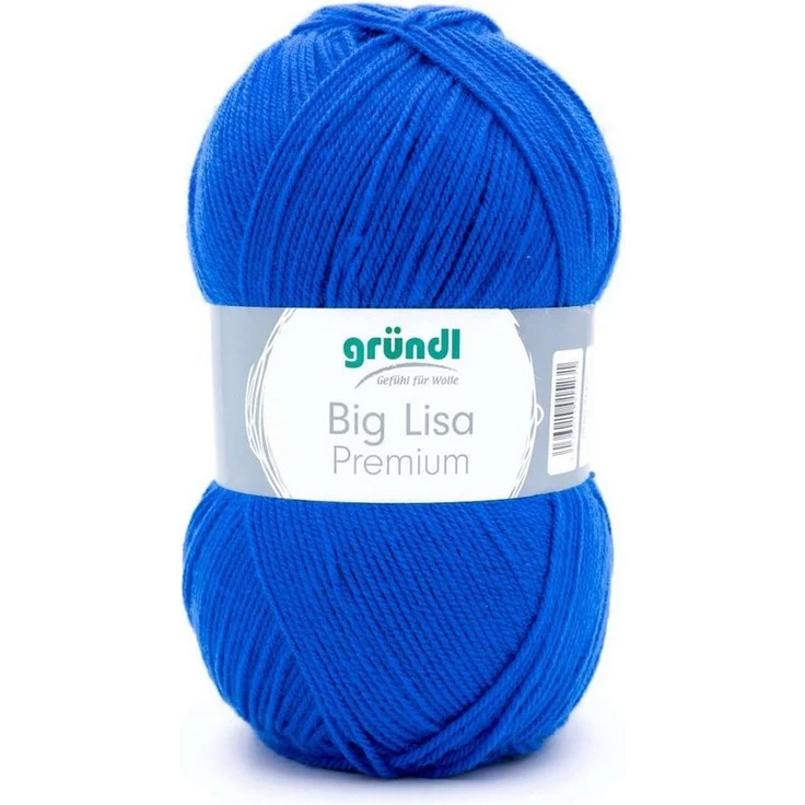 Gründl Gründl Wolle Big Lisa Premium 250 g royalblau Häkelwolle, wärmend und weich, kratzt nicht auf der Haut, Pflegeleicht, formbeständig