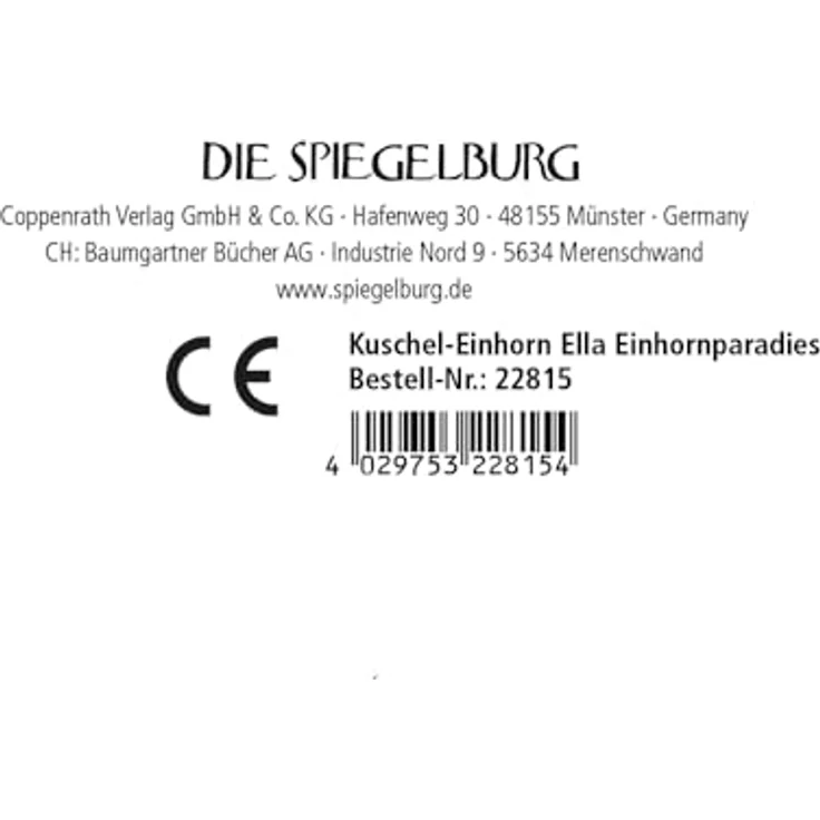 Die Spiegelburg Kuschel-Einhorn Ella, 22 cm, magisches Design mit glitzerndem Horn und schimmernden Flügeln – Bild 4