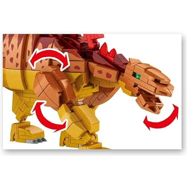 WOMA Dino Stegosaurus Baukasten, 700 Teile für Jungen und Mädchen ab 6 Jahren, Klemmbausteine, C0448 – Bild 4