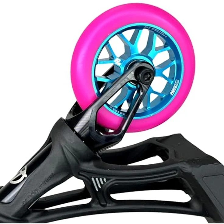 Fantic26 Spy7 Stunt-Scooter Rolle 110mm Abec11 Türkis/Pu Pink – Bild 5