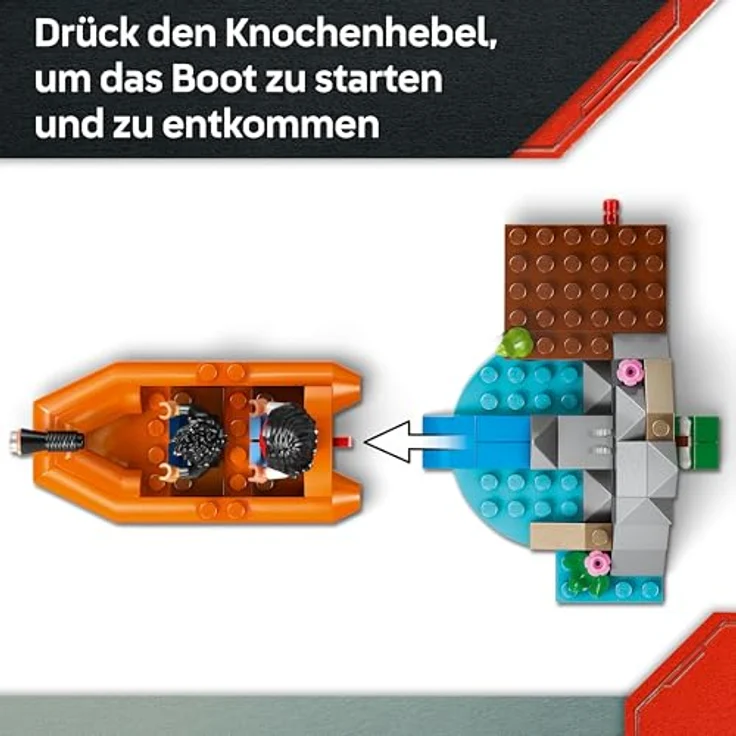 LEGO Jurassic World 76975, Flucht vor dem T.Rex Set mit 199 Teilen, ab 5 Jahren, beweglicher T.Rex und Minifiguren – Bild 4