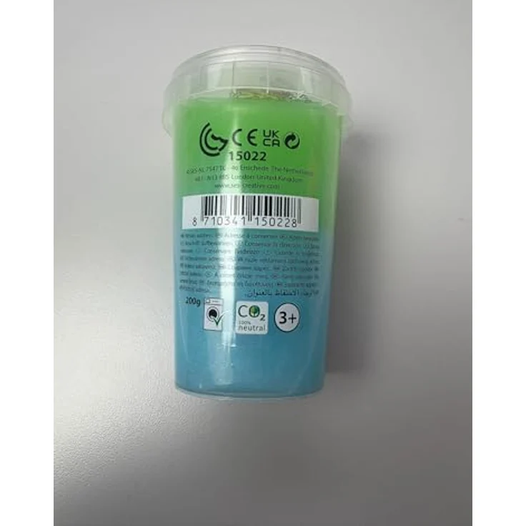 SES Creative Marmor-Schleim 200 g – Grüner und blauer Spielzeugschleim, glutenfrei, made in Holland, ideal für Kinder ab 3 Jahren, fördert sensorische Fähigkeiten – Bild 3