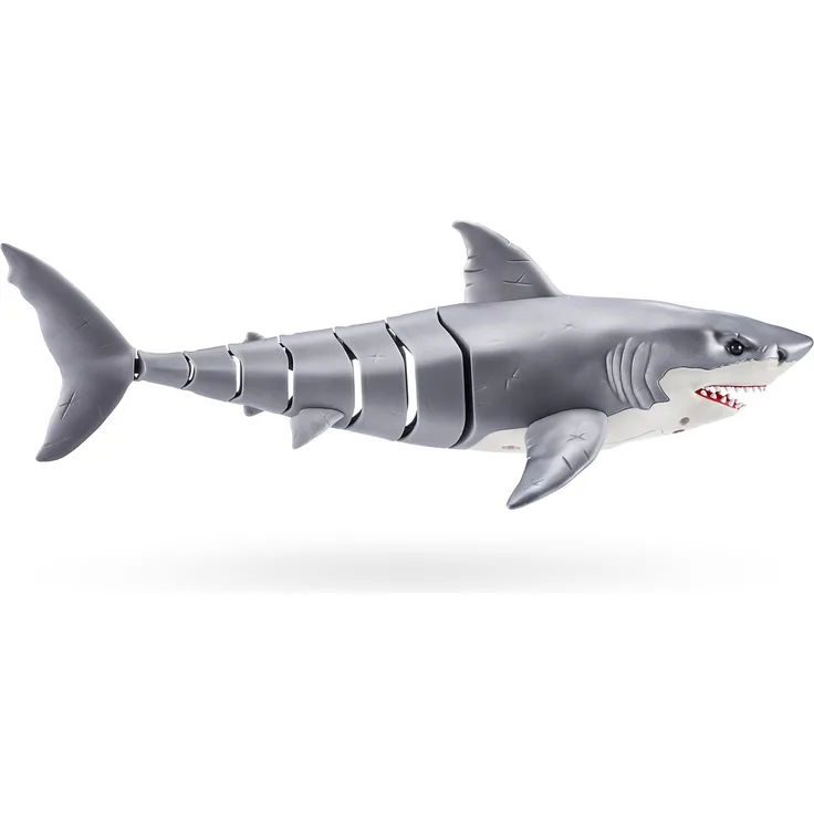ZURU Robo Alive Great White Shark, interaktive Spielfigur mit lebensechten Bewegungen und leuchtenden Augen