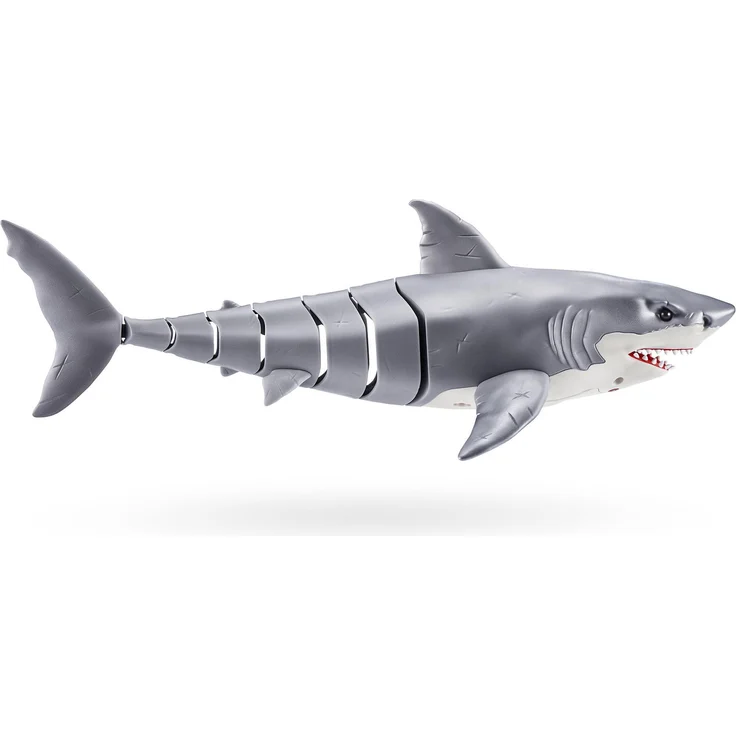 ZURU Robo Alive Great White Shark, interaktive Spielfigur mit lebensechten Bewegungen und leuchtenden Augen