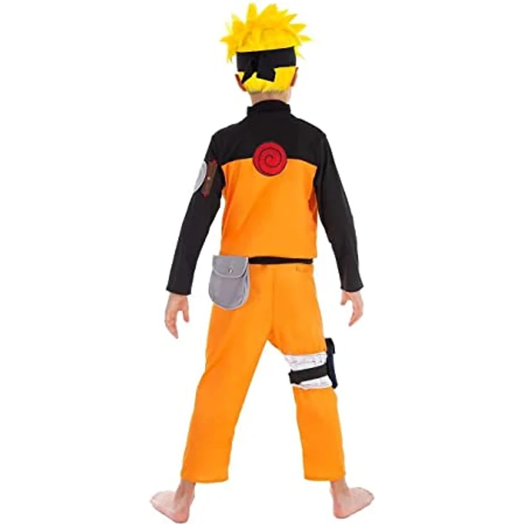 CHAKS Naruto-Kostüm für Kinder, Orange, 9 bis 10 Jahre (140 cm) – Bild 4